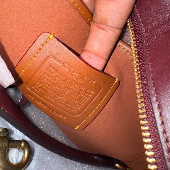 NWT Coach Soft Empire Carryall Bag 40-Brass/Merlot - Picture 6 of 11